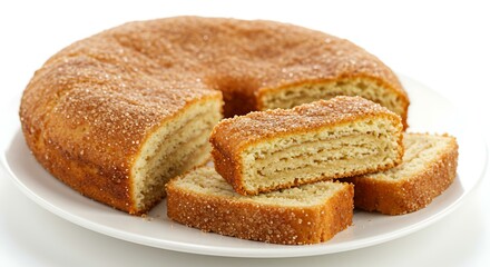 Traditional brazilian christmas Rabanadas white background. Brazilian food