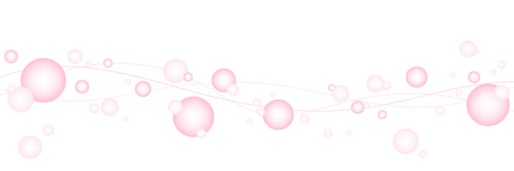 ピンク色のウエーブと光の球背景素材3：1