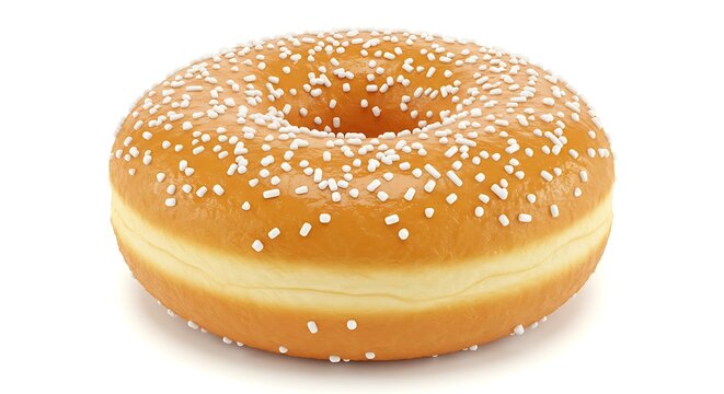 Brazilian cacha a donut with sugar white background. Brazilian food