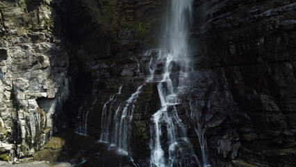 Fototapeta premium Waterfall in the nature drone photo