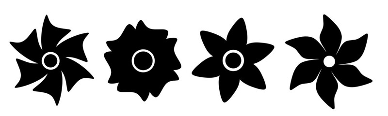 set of flower pattern. flowers background