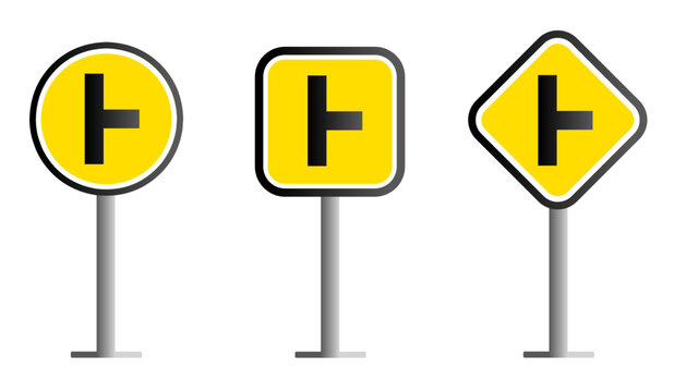 t insection turn right traffic sign