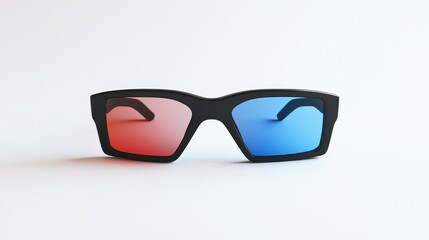 Fototapeta premium red glasses on white background