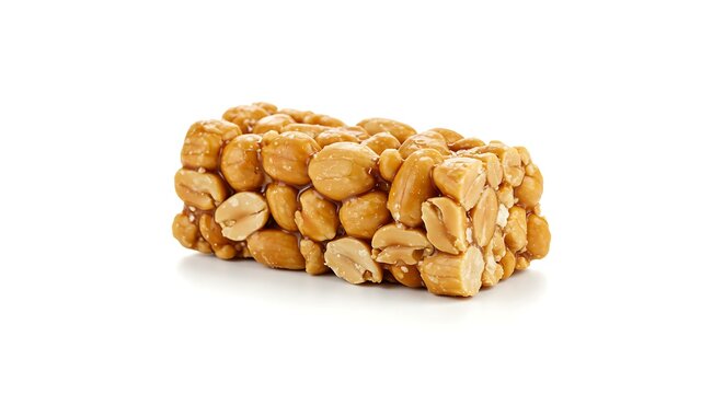 Pacoca Peanut is a typical Brazilian candy white background. Brazilian food