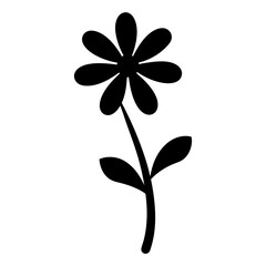 cute flower minimalist silhouette vector - for nature graphic design projects cute, plant flower modern artwork.
