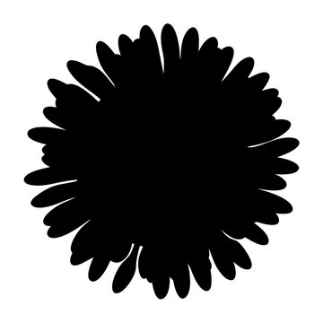 recommend clip art: aster flower minimalist silhouette vector - for nature graphic design projects aster, plant flower modern artwork.
