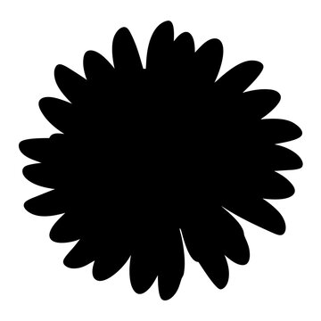 recommend clip art: aster flower minimalist silhouette vector - for nature graphic design projects aster, plant flower modern artwork.