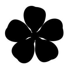 begonia flower minimalist silhouette vector - for nature graphic design projects begonia, plant flower modern artwork.