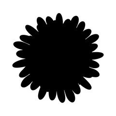 chrysanthemum flower minimalist silhouette vector - for nature graphic design projects chrysanthemum, plant flower modern artwork.