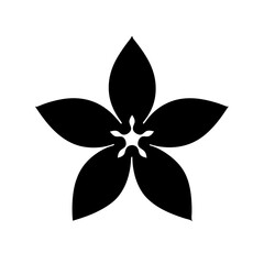 clematis flower minimalist silhouette vector - for nature graphic design projects clematis, plant flower modern artwork.