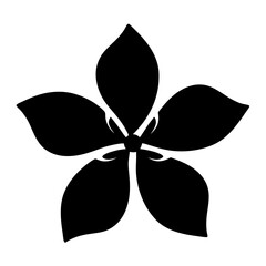 clematis flower minimalist silhouette vector - for nature graphic design projects clematis, plant flower modern artwork.