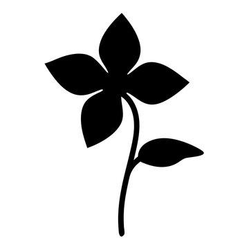 recommend clip art: clematis flower minimalist silhouette vector - for nature graphic design projects clematis, plant flower modern artwork.