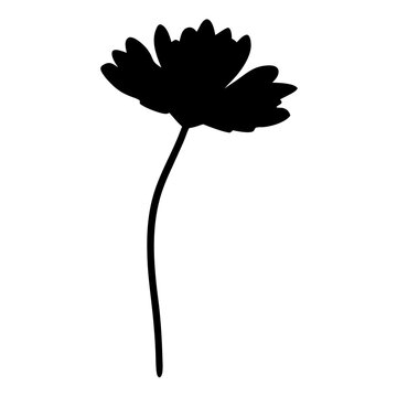 recommend clip art: coreopsis flower minimalist silhouette vector - for nature graphic design projects coreopsis, plant flower modern artwork.