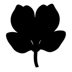 Fototapeta premium cyclamen flower minimalist silhouette vector - for nature graphic design projects cyclamen, plant flower modern artwork.