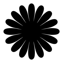 daisy flower minimalist silhouette vector - for nature graphic design projects daisy, plant flower modern artwork.