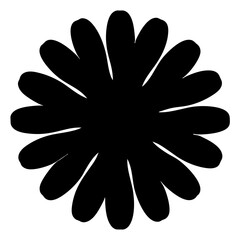 daisy flower minimalist silhouette vector - for nature graphic design projects daisy, plant flower modern artwork.