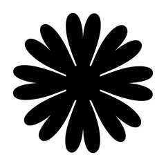 daisy flower minimalist silhouette vector - for nature graphic design projects daisy, plant flower modern artwork.