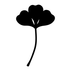 geranium flower minimalist silhouette vector - for nature graphic design projects geranium, plant flower modern artwork.