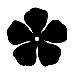 impatiens flower minimalist silhouette vector - for nature graphic design projects impatiens, plant flower modern artwork.