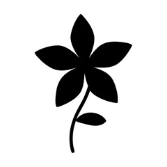 jasmine flower minimalist silhouette vector - for nature graphic design projects jasmine, plant flower modern artwork.