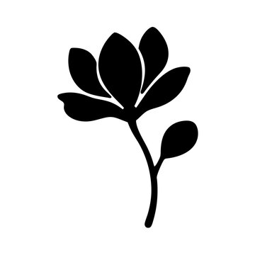 recommend clip art: magnolia flower minimalist silhouette vector - for nature graphic design projects magnolia, plant flower modern artwork.