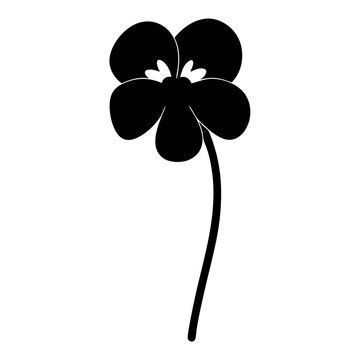 recommend clip art: pansy flower minimalist silhouette vector - for nature graphic design projects pansy, plant flower modern artwork.