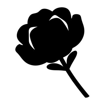 recommend clip art: ranunculus flower minimalist silhouette vector - for nature graphic design projects ranunculus, plant flower modern artwork.