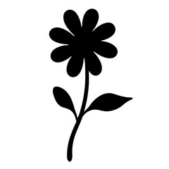 sunshade flower minimalist silhouette vector - for nature graphic design projects sunshade, plant flower modern artwork.