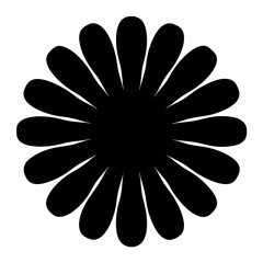 sunshade flower minimalist silhouette vector - for nature graphic design projects sunshade, plant flower modern artwork.