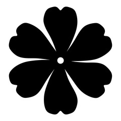 verbena flower minimalist silhouette vector - for nature graphic design projects verbena, plant flower modern artwork.