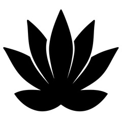 yucca flower minimalist silhouette vector - for nature graphic design projects yucca, plant flower modern artwork.