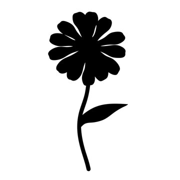 recommend clip art: zinnia flower minimalist silhouette vector - for nature graphic design projects zinnia, plant flower modern artwork.