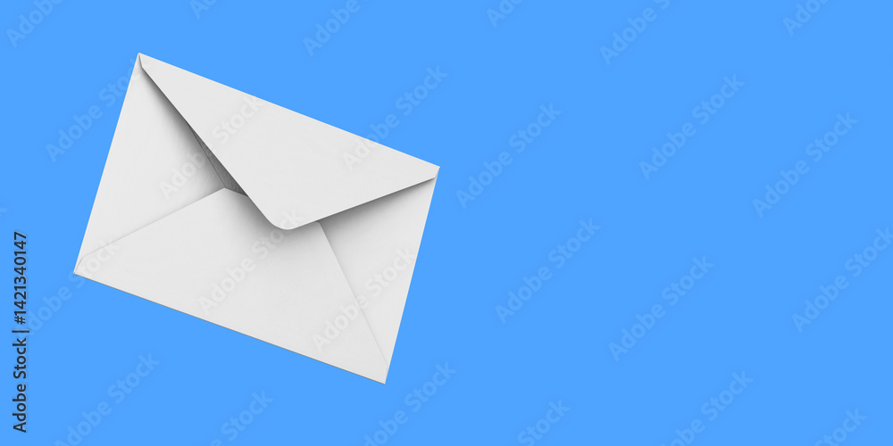 Poster White Envelope Mockup Template Icon. 3d Rendering