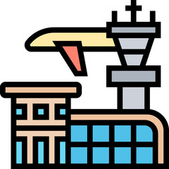 airport illustration on a white background   