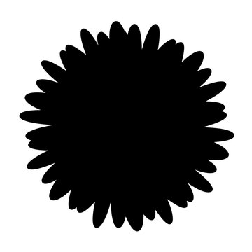 recommend clip art: aster flower minimalist silhouette vector - for nature graphic design projects aster, plant flower modern artwork.