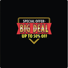big deal offer final sale tag. Banner design template for marketing. Special offer promotion or retail. background banner modern graphic design for store shop, online store, website, landing page
