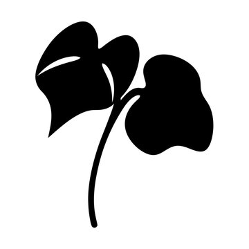 recommend clip art: begonia flower minimalist silhouette vector - for nature graphic design projects begonia, plant flower modern artwork.