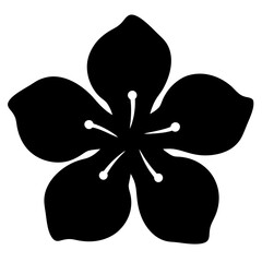 bougainvillea flower minimalist silhouette vector - for nature graphic design projects bougainvillea, plant flower modern artwork.