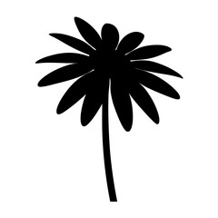 coneechinacea flower minimalist silhouette vector - for nature graphic design projects coneechinacea, plant flower modern artwork.