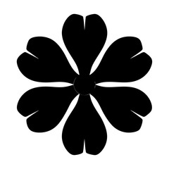 creeping phlox flower minimalist silhouette vector - for nature graphic design projects creeping phlox, plant flower modern artwork.