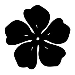 creeping phlox flower minimalist silhouette vector - for nature graphic design projects creeping phlox, plant flower modern artwork.