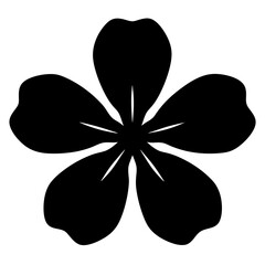 creeping phlox flower minimalist silhouette vector - for nature graphic design projects creeping phlox, plant flower modern artwork.