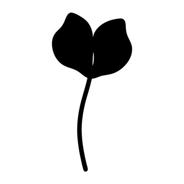 recommend clip art: cyclamen flower minimalist silhouette vector - for nature graphic design projects cyclamen, plant flower modern artwork.