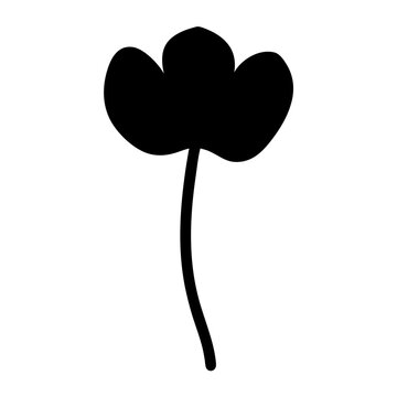 recommend clip art: cyclamen flower minimalist silhouette vector - for nature graphic design projects cyclamen, plant flower modern artwork.