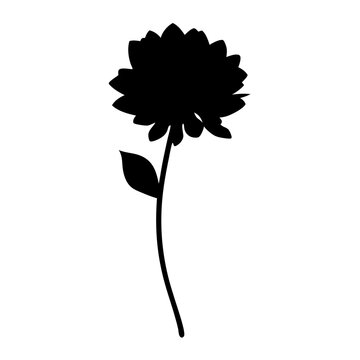 recommend clip art: dahlia flower minimalist silhouette vector - for nature graphic design projects dahlia, plant flower modern artwork.