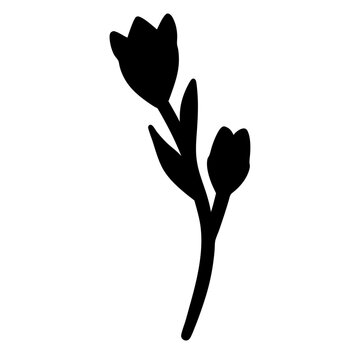 recommend clip art: gladiolus flower minimalist silhouette vector - for nature graphic design projects gladiolus, plant flower modern artwork.
