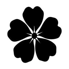 hollyhock flower minimalist silhouette vector - for nature graphic design projects hollyhock, plant flower modern artwork.