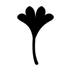 hosta flower minimalist silhouette vector - for nature graphic design projects hosta, plant flower modern artwork.