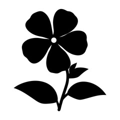 impatiens flower minimalist silhouette vector - for nature graphic design projects impatiens, plant flower modern artwork.