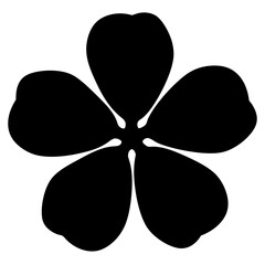 japanese anemone flower minimalist silhouette vector - for nature graphic design projects japanese anemone, plant flower modern artwork.